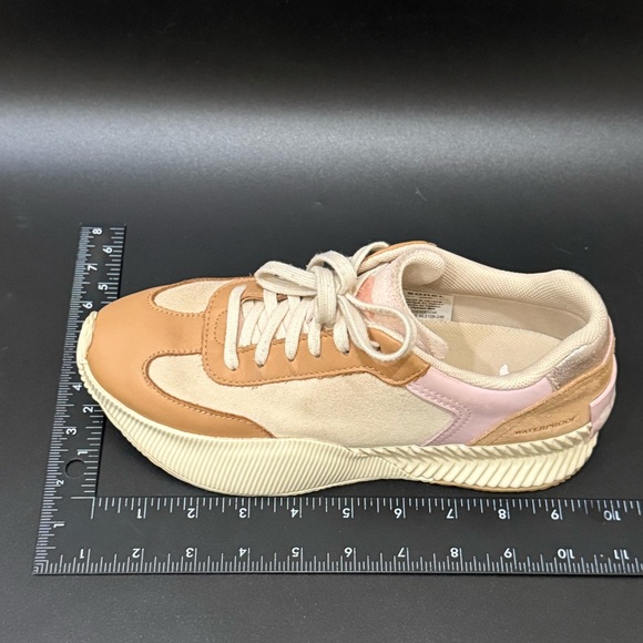 SOREL Ona Blvd Honest Beige/Whitened Pink Classic Waterproof Sneakers Size 7 - Picture 10 of 16